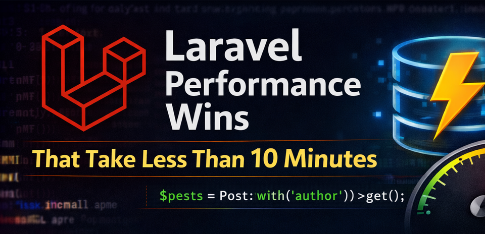 Laravel Performance Wins That Take Less Than 10 Minutes