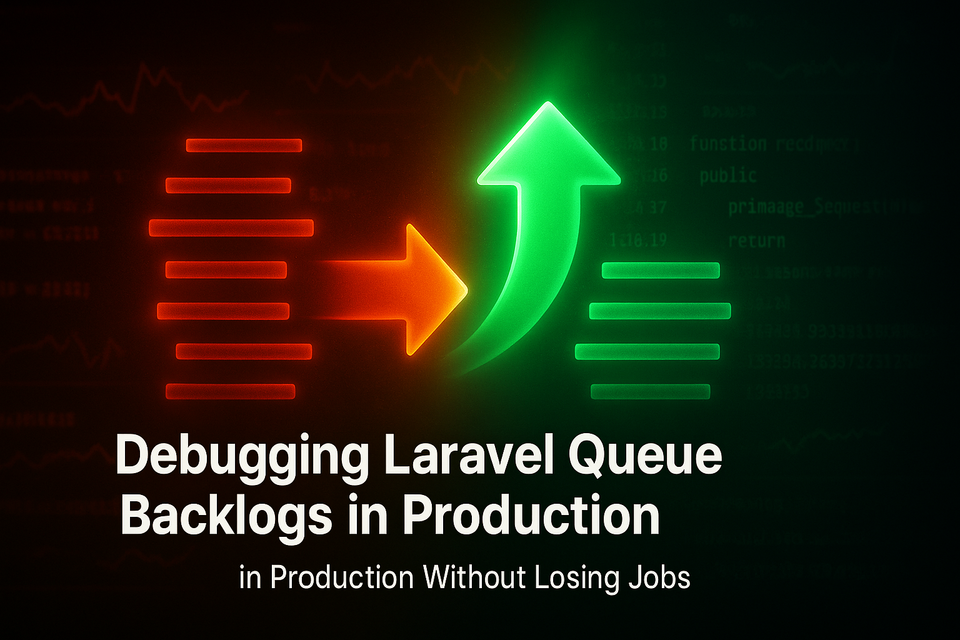 Feature image for Debugging Laravel Queue Backlogs in Production Without Losing Jobs